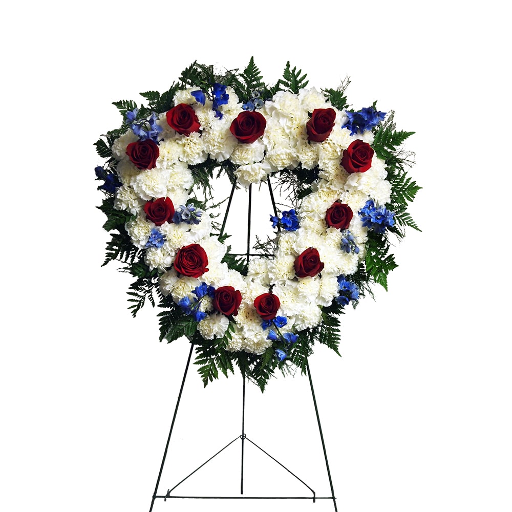 Patriotic Heart Wreath