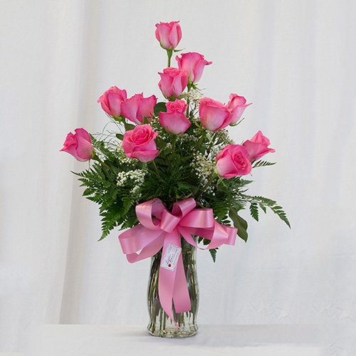 Pink Roses Arranged