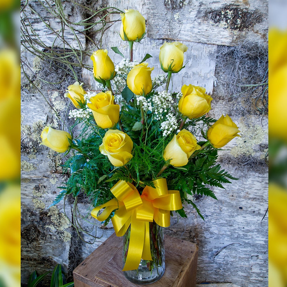 Yellow Roses Arranged