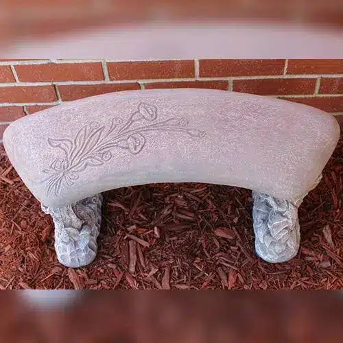 Floral Concrete Bench