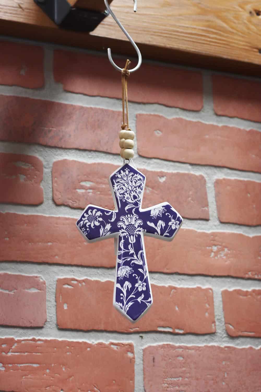 Blue Ceramic Cross
