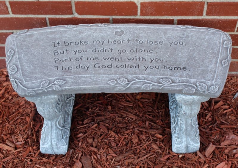 It Broke My Heart Bench