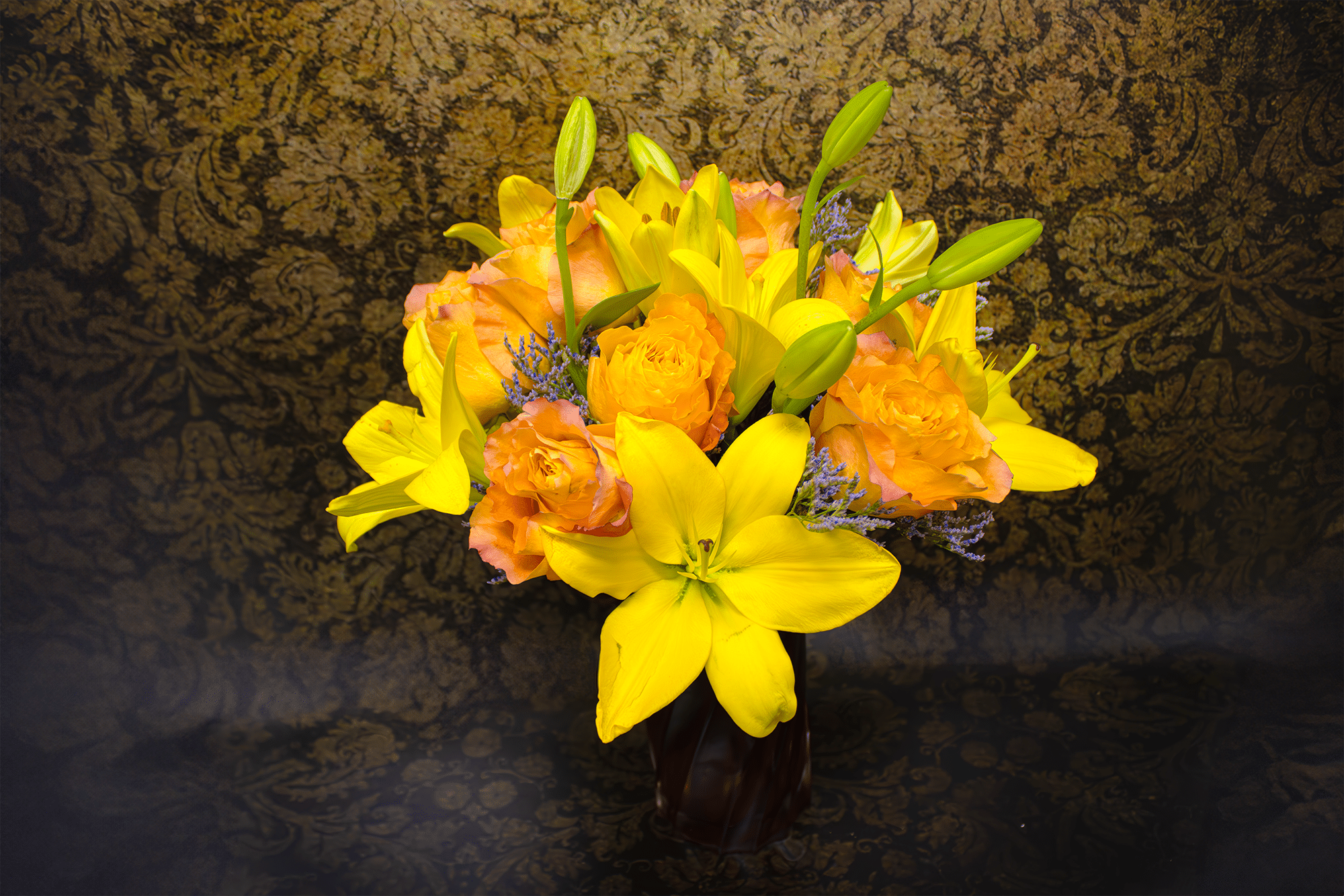 Golden Twilight Bloom Bouquet
